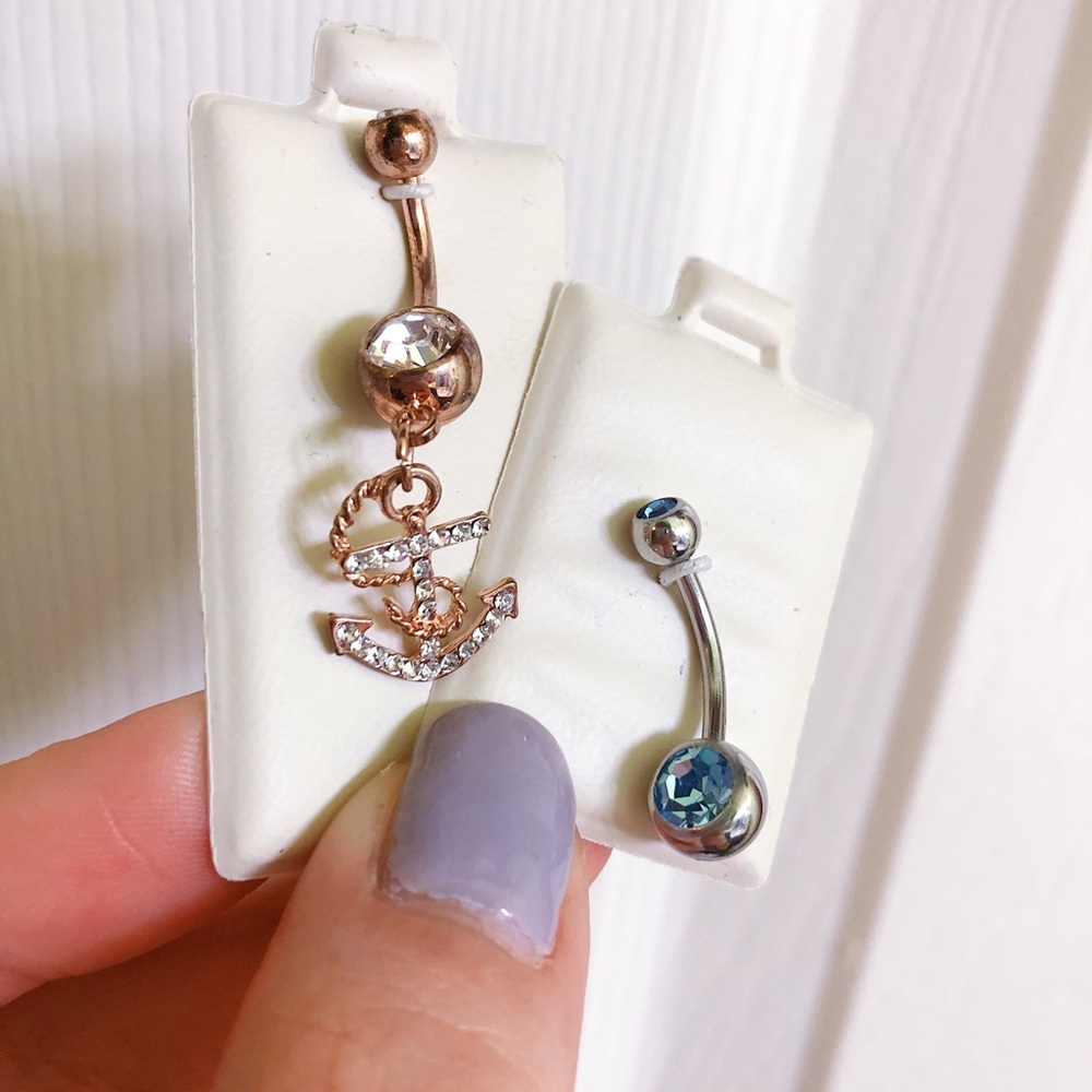 Piercing pagoda belly button rings (2pk)